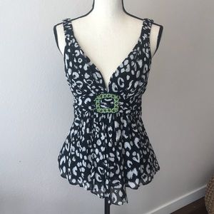 Nanette Lepore Leopard Print Top